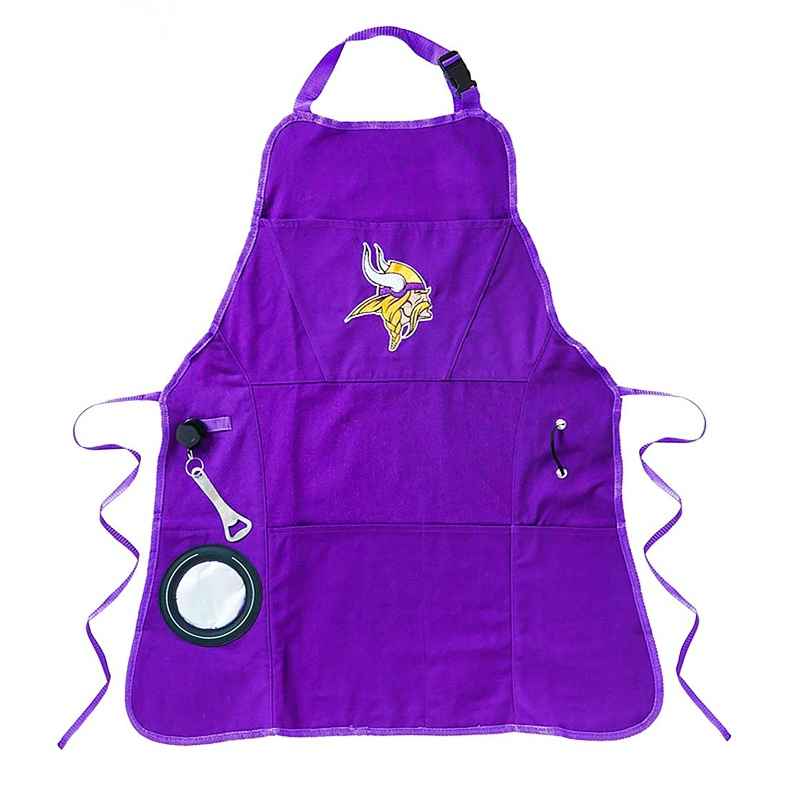 Deluxe Cotton Canvas NFL Team Pride Grilling/Cooking Apron - Minnesota Vikings
